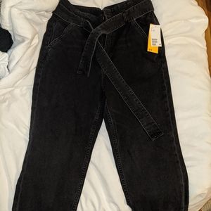 H&M Black Mom Jeans Paper Bag